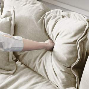 Sofá en Forma de <span class=keywords><strong>L</strong></span> de Diseño Moderno y Creativo de Lujo, Sofá de Salón Color Crema con Área de Descanso, Conjunto de Sofá Esquinero en Forma de <span class=keywords><strong>L</strong></span> para el Hogar - Product Image 5