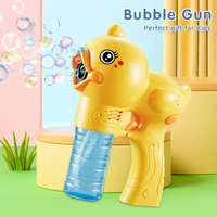 Pistolet à bulles automatique avec musique pistolet à bulles électrique canard jaune pour jeu d'été en plein air