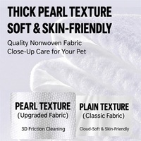 Lingettes pour animaux de compagnie pour chiens et chats, sans alcool, non parfumées, lingettes humides pour le nettoyage des pattes, lingettes épaisses et douces pour le toilettage