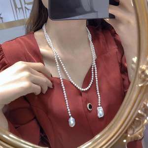 สร้อยคอมุกแท้หลากสไตล์ 125 ซม. ทรงบาโรก เม็ดมุก 5-6 มม. สายยาว สำหรับเสื้อสเวตเตอร์ สร้อยข้อมือ สายคาดเอว - Product Image 3