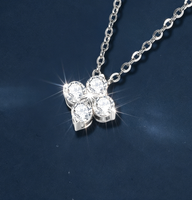 Collier en argent sterling 925 avec trèfle à quatre feuilles et moissanite pour femme, chaînes fines tendance, bijoux en moissanite, cadeau