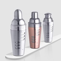 Ensemble de shakers à cocktails Boston 2 pièces avec logo personnalisé et dégradé de couleurs, en acier inoxydable professionnel, outils de bar lestés, tasse mélangeuse