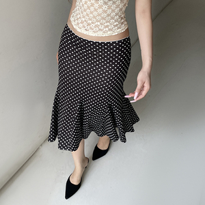Minifalda Bodycon de Cintura Baja con Volantes y Estampado de Puntos, Estilo Vintage Sexy Y2K para Mujer, Venta al por Mayor - Product Image 5