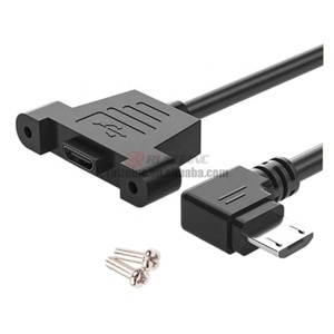 Micro Usb macho a hembra extensión orejas <span class=keywords><strong>Mike</strong></span> 5 pines con orificio de tornillo Ll puede arreglar cable de datos - Product Image 5