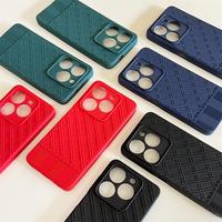 Grille En Cuir Texture Mince Téléphone Cas pour Samsung s25 Ultra Mince Souple TPU Losange Couverture Shell