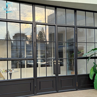 Ventana Abatible de Aluminio Estilo Francés con Rotura de Puente Térmico y Doble Acristalamiento para Hogares de Bajo Consumo