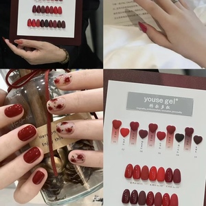 Ensemble de vernis à ongles en gel UV rouge bordeaux 10 couleurs avec panneau d'affichage pour salon de manucure professionnel - Product Image 3