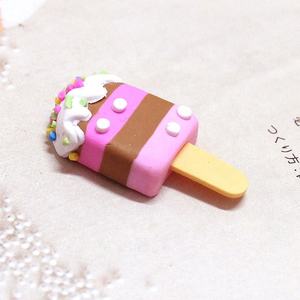 Nouveauté en promotion : Cabochons en résine faits main DIY, en pâte polymère douce, motifs crème glacée arc-en-ciel mélangée, pour créations en résine - Product Image 5