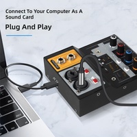 Table de mixage d'enregistrement 2 canaux, carte son USB pour ordinateur, système audio karaoké, mixage de scène, surveillance, microphone, modèle MA2, 20Hz-20kHz