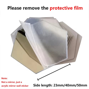 <span class=keywords><strong>Adesivi</strong></span> Murali Esagonali in Acrilico a Specchio per Decorazione di Soggiorno, Camera <span class=keywords><strong>da</strong></span> Letto e Ufficio, Decalcomanie Riflettenti - Product Image 6