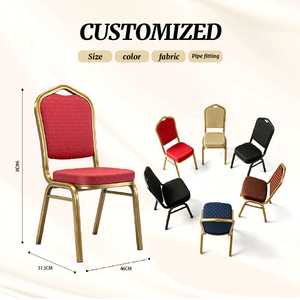 Chaises de mariage de luxe en acier doré, empilables, en métal, pour banquets et hôtels, vente en gros, pour <span class=keywords><strong>la</strong></span> <span class=keywords><strong>location</strong></span> d'événements - Product Image 2
