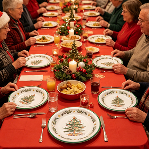 Assiettes jetables à thème de Noël <span class=keywords><strong>vintage</strong></span>, fournitures pour fêtes et vacances, pour le dîner de Noël <span class=keywords><strong>en</strong></span> famille, <span class=keywords><strong>assiette</strong></span> <span class=keywords><strong>en</strong></span> papier - Product Image 2