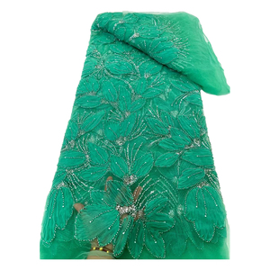 Ni. Ai Chất lượng cao đính cườm ren pháp Net ren chuỗi Bridal Tulle Ren Vải cho phụ nữ bên Dress - Product Image 2