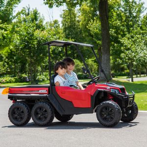 Camión UTV para niños de seis ruedas de nuevo diseño al por mayor con remolque trasero y toldo juguete de regalo coche eléctrico de <span class=keywords><strong>2</strong></span> asientos - Product Image 4