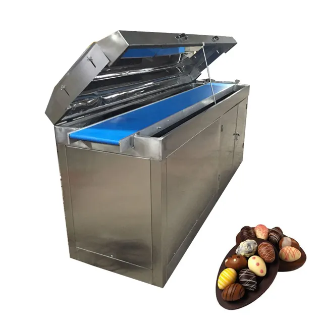 Máquina de procesamiento de Chocolate, túnel de enfriamiento para enrollar Chocolate