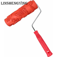 LSY7 ''Texture Roller DIY Decorative Art Pattern Paint Roller Rouleau en caoutchouc pour la décoration des murs, meubles et sols