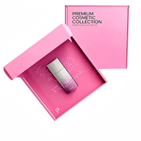 Boîte d'emballage cosmétique personnalisée en carton ondulé rose à motifs floraux, boîte d'expédition vide recyclée, boîte cadeau en papier, boîte avion avec votre logo