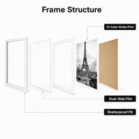 Set Bingkai Foto DIY Grosir 11x14.5 Inch A4 5x7 PS untuk Pajangan Dinding Galeri, Ukuran Kustom untuk Dekorasi Rumah