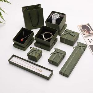 Emballage en papier pour bijoux avec logo personnalisé boîte-cadeau bague pour filles boîte de rangement pour bijoux couleur bon marché avec ruban - Product Image 4