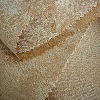 Tissu jacquard double face 100 % polyester, bronzage or, style européen, occultant, en tweed, 490 g/m², pour vêtements de filles et articles de luxe pour la maison