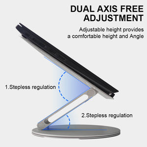 Yicosun, оптовая продажа, Док-Станция 6 в 1, Usb-порт, металлическая вращающаяся подставка для ноутбука с 360 вращающейся базой - Product Image 5