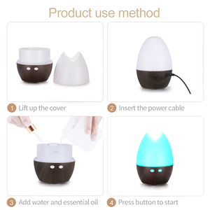 Humidificateur ultrasonique USB 130 ml à effet bois avec commande tactile et minuterie - Product Image 4