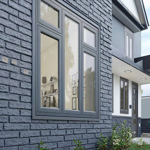 Fenêtre à battant en aluminium aspect bois <span class=keywords><strong>sur</strong></span> <span class=keywords><strong>mesure</strong></span> avec treillis de sécurité et grilles décoratives pour projets architecturaux avec dessins CAO - Product Image 4