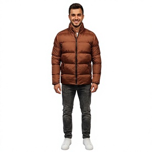 Nouvelle Arrivée 2026 – Doudoune en Toile pour Homme, Col Montant, Logo Personnalisé sur le Devant, Grandes Tailles, Style Urbain, Prix de Gros - Product Image 1