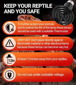 Lampe chauffante en céramique REPTI <span class=keywords><strong>ZOO</strong></span> DL180050 100W pour reptiles, ampoules de nuit pour terrarium de reptiles, tortues, dragons barbus, geckos - Product Image 5
