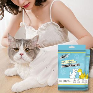 Tamaki Goda Gants de nettoyage à sec pour animaux de compagnie, paquet de 10 pièces pour chats et chiens, avec fonction désodorisante et élimination des poils - Product Image 3