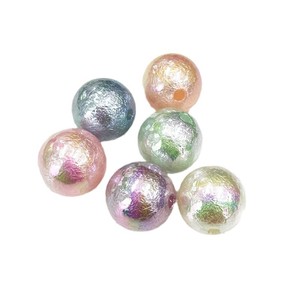 Cuentas acrílicas personalizadas de 16mm <span class=keywords><strong>C</strong></span> L D TF Designer Charm Letter Print Straight Hole Colorful Pearl Beads para la fabricación de joyas Pen Beaded - Product Image 3