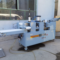 Machine commerciale semi-automatique en acier inoxydable pour la fabrication de pain pita et de pizzas, avec laminoir à pâte, presse à croûte et ligne de production de découpe
