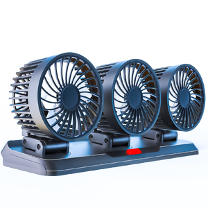 Ventilador de <span class=keywords><strong>coche</strong></span> 2 en 1 de 3 cabezales, rotación de 360 grados, 3 velocidades, <span class=keywords><strong>aire</strong></span> <span class=keywords><strong>acondicionado</strong></span> de refrigeración, ventilador de vehículo portátil USB, 5V/12V/24V - Product Image 1