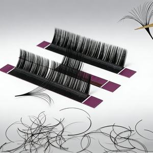 ถาดขนตาปลอมแบบรัสเซียนวอลุ่ม ยี่ห้อ Private Label สำหรับต่อขนตา ขายส่ง สีดำด้าน ขนไหมมิงค์แคชเมียร์ - Product Image 2