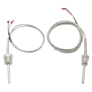 مستشعر درجة حرارة سخان المياه الساخنة مع وصلة M12 1/2 بوصة NPT PT100 RTD للأفران الصناعية -200~200 ℃   قابل للتخصيص 304 / 316L - Product Image 4