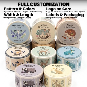 Cinta Adhesiva Decorativa Washi con Estampado CMYK, Perforada y con Bordes Troquelados Personalizados, Reposicionable para Diarios, Álbumes <span class=keywords><strong>de</strong></span> Recortes y Manualidades en Papel - Product Image 2
