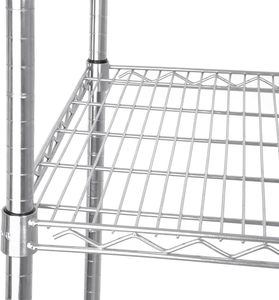 6 Tier Chrome Plated Shelving Unit 1500x600x2100mm Adjustable Metal Organizer Shelving Wire Mesh Rack Cargo & Storage Equipment