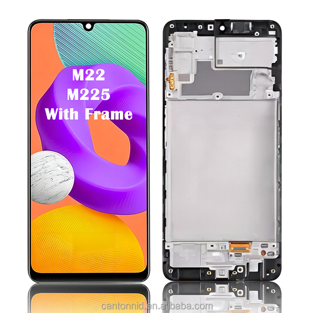 Original OEM Mobile Phone Repair Parts with Frame & Adhesive LCD Touch Screen Replacement for samsung galaxy M22