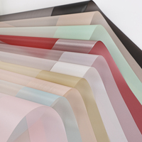 Papier d'emballage pour bouquet coréen translucide, couleur unie, imperméable, pour fleuriste, vente en gros