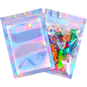 Bolsas de Plástico Transparente con Cierre Hermético, Personalizadas, Mini, Holográficas, a Prueba de Olores, Reutilizables, para Alimentos, Collares, Piedras Preciosas - Product Image 1