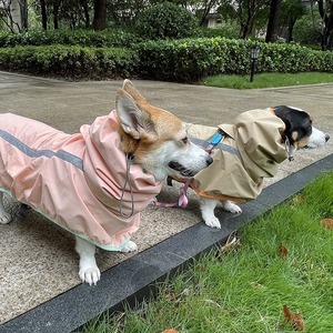 Impermeable Reflectante para Perros, Poncho para Lluvia, Capa con Capucha Ajustable para Todas las Estaciones, para Paseos al Aire Libre - Product Image 3