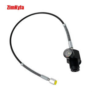 Adaptador de Estación de Llenado de Buceo de Acero Inoxidable Resistente a la Corrosión en Oferta, 5/8BSPP G5/8 DIN300 con Manómetro y Manguera DN3 - Product Image 2