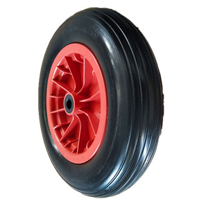 Roue en polyuréthane colorée de <span class=keywords><strong>14</strong></span> pouces 350-8, brouette en mousse pu/remorque de jardin/roue de tolley à main - Product Image 3