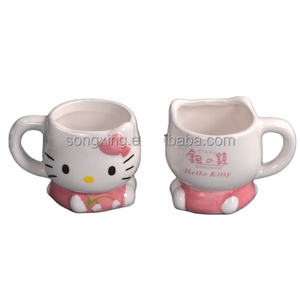 Moderno presenta acqua o caffè bere tazze <span class=keywords><strong>ciao</strong></span> gatto tazza di caffè ceramica per bambini e adulti personalizzato Pink impugnatura - Product Image 1