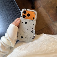 Coque de protection intégrale en velours motif marguerite pour iPhone 18 Pro Max, nouvelle collection automne/hiver, compatible iPhone 17, 16, 15, 14, 13