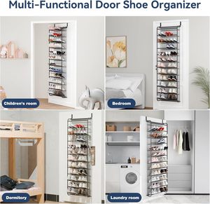 36 Pair Over Door Hanging <b>Shoe</b> Rack 10 Tier <b>Shoes</b> Organizer Wall Mounted <b>Shoe</b> Hanging Shelf, Space Saving - Product Image 3