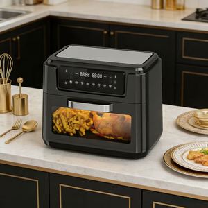 Friteuse électrique numérique carrée en plastique 12L, four à air chaud avec revêtement PTFE, 1800/2400W, cuisson sans huile, économie d'énergie, cuisson rapide - Product Image 4
