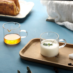 Mini carafe à lait en verre à double bec avec poignée et infuseur pour thé, café, fête, couleur unie 523 - Product Image 5