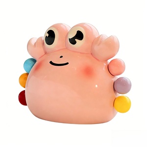 Adorno Decorativo Moderno Personalizable BZY para el Hogar u Oficina, Adorno de Resina con Forma de Cangrejo Rosa Pequeño. - Product Image 2