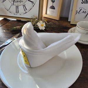 Serviettes de cocktail en lin français pur mariage rose bleu brûlé <span class=keywords><strong>orange</strong></span> vert beige blanc serviettes en lin personnalisées linge de table - Product Image 2